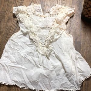 Ulla Johnson White Short Sleeve Blouse size 4